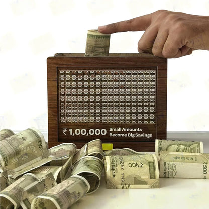 Wooden Money Saving Box | One Lakh Saving Box